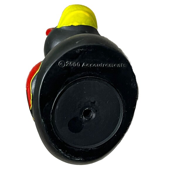 Hot Rod Rubber Duck Evil Ducky Toy Flame Vintage 2000 Devil Duckie Accoutrements - Picture 5 of 5